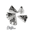 925 Sterling silver Bead Cones, Beading, Jewelry making, Cones, Sterling silver, Lariat, Cone end caps, Silver cone - 1 pair (2 piece)