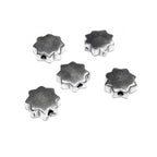 925 Sterling silver snowflake flat beads size 6.2x2.5 mm, Flat beads, Jewelry making, Silver beads, Beads for bracelet, Findings - 1 piece