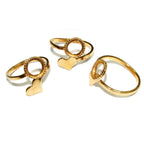 14K Yellow gold filled open blank ring with bezel cup 8 mm, base ring, Gold filled ring, bezel cup, Setting, Jewelry making - 1 piece