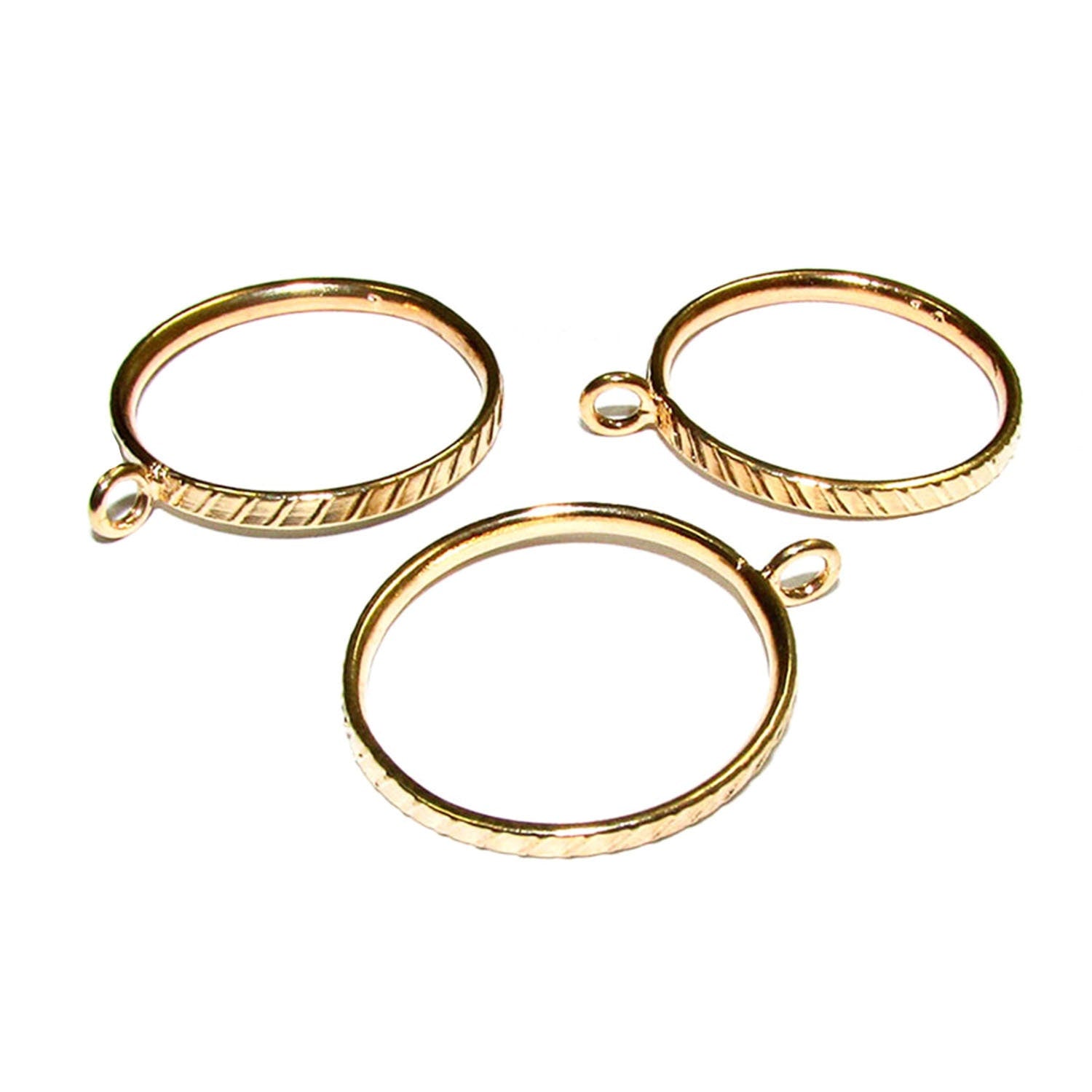 14K Yellow gold filled texture blank ring with loop size 4, 5, 6, 7, 8, base ring, Gold filled, ring with loop, Jewelry making - 1 piece