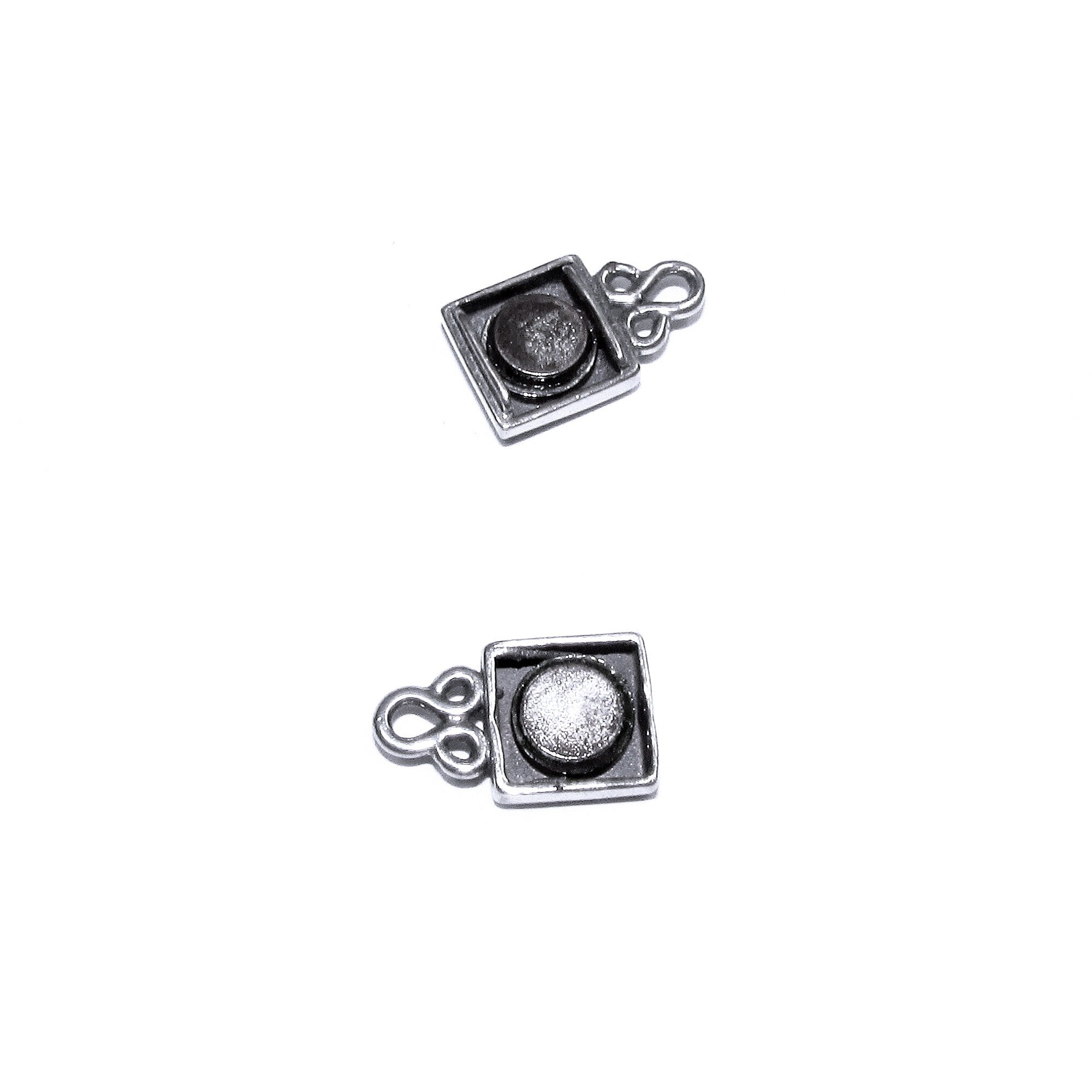 925 Sterling Silver Magnetic Square Button Clasps, Magnetic clasps, Clasps, Silver clasp, Jewelry making, 925 silver clasp - 1 piece