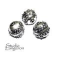 925 sterling silver handmade beads BB68, silver beads, Jewelry making, handmade beads, decorative bead, Original bead, Large beads - 1 piece
