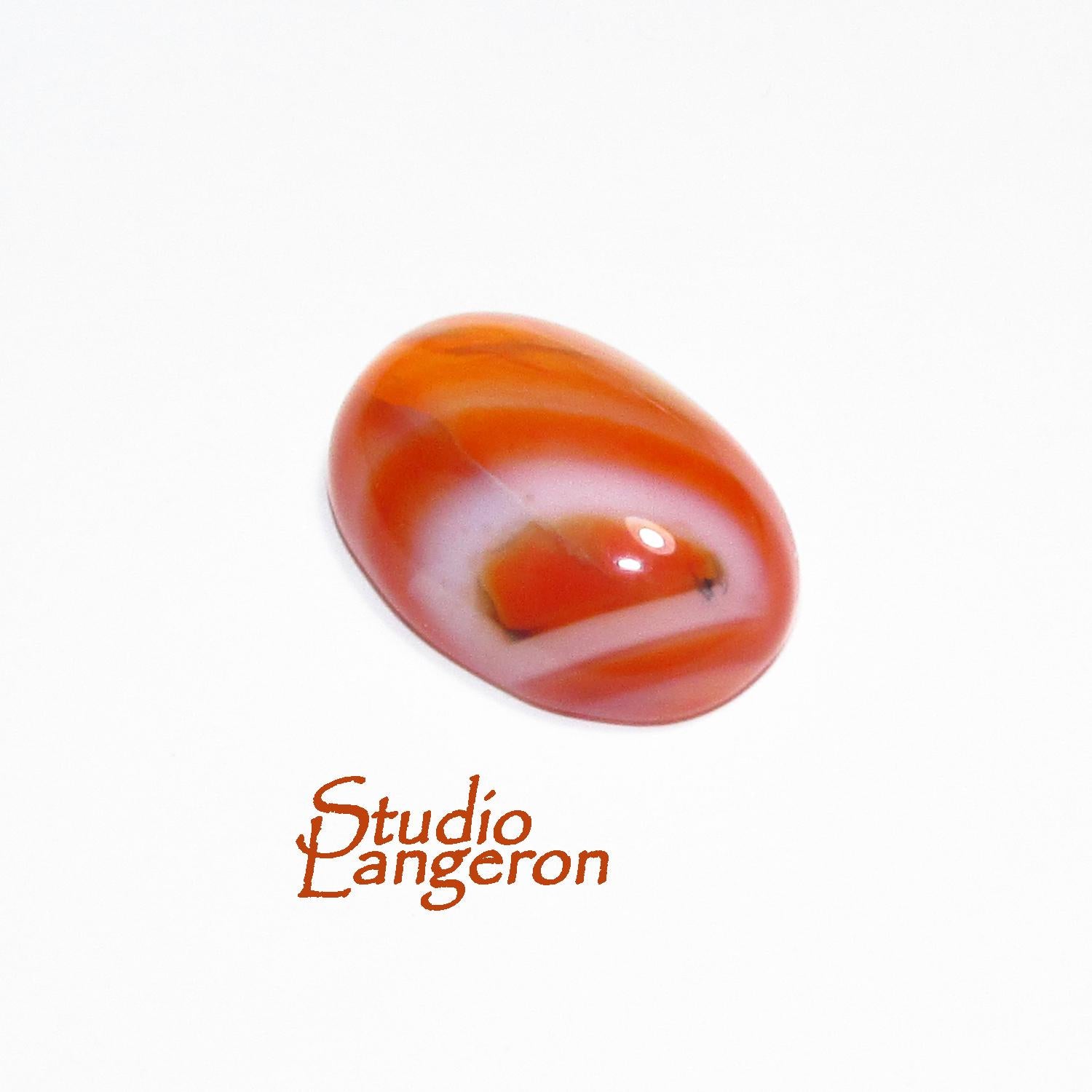 SALE!  Natural agate, cabochon, size 18x13x6.4mm, Natural agate, Natural Gemstone, Jewelry making - 1 piece