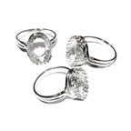 10x14 mm 925 sterling silver blank ring with bezel cup size 5, 6, 7, 8, silver ring, bezel cup, silver, base ring, Jewelry making - 1 piece