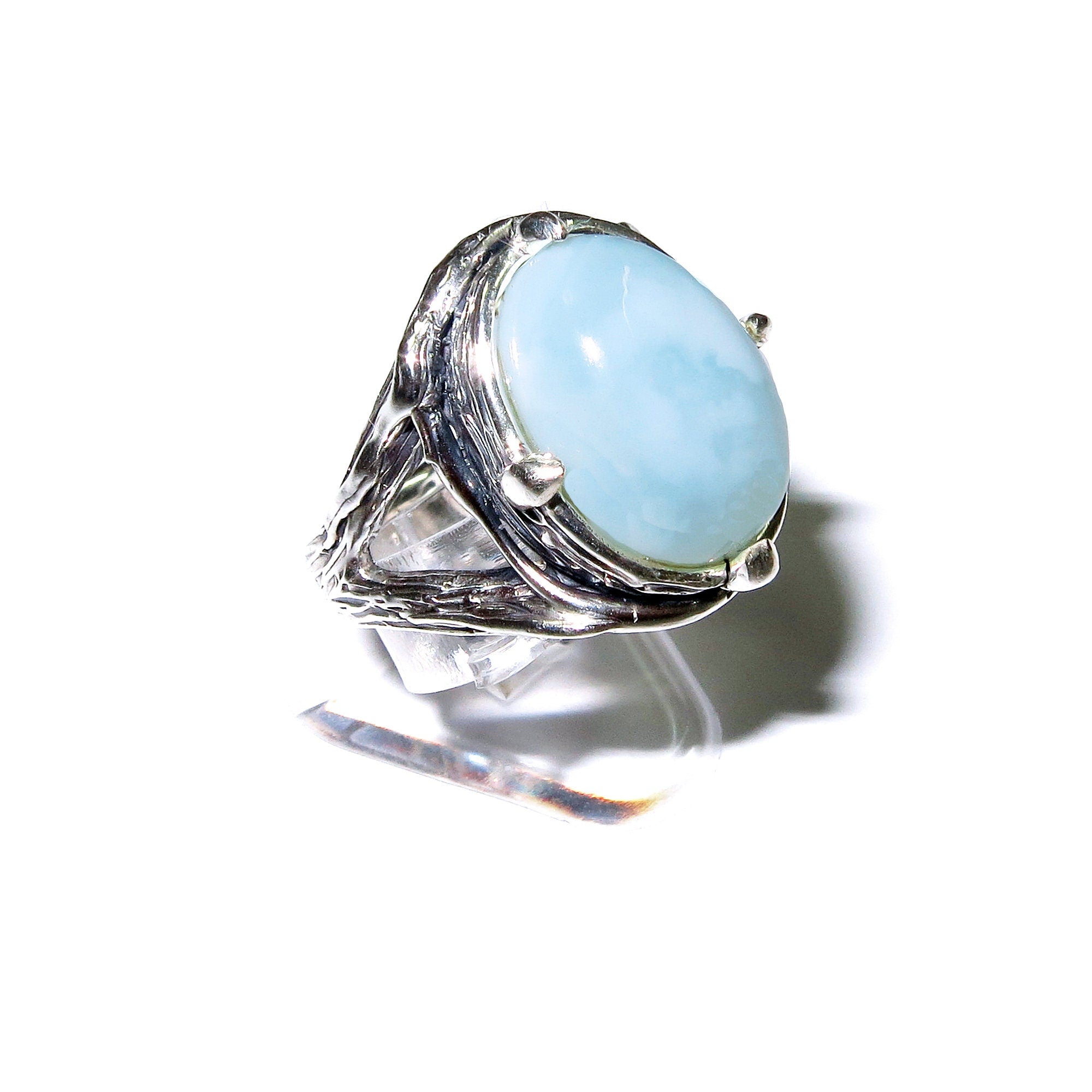 Statement Natural white opal ring 925 sterling silver size 7, Handmade ring, single copy, sterling silver, White opal, silver ring, gemstone