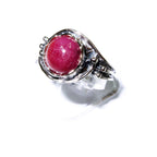 Statement African ruby ring 925 sterling silver size 6, Handmade ring, single copy, 925 sterling silver, Natural African ruby, gemstone