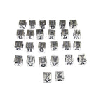 925 sterling silver beads with letter, beads silver, letter necklace beads, bracelet monogram, Jewelry making, Beads letter - 1 piece