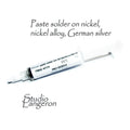 Solder paste for nickel alloy, German silver, white bronze, stainless steel 9 gram, solder silver Low-Temperature, Jewelry making - 1 piece