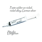 Solder paste for nickel alloy, German silver, white bronze, stainless steel 9 gram, solder silver Low-Temperature, Jewelry making - 1 piece