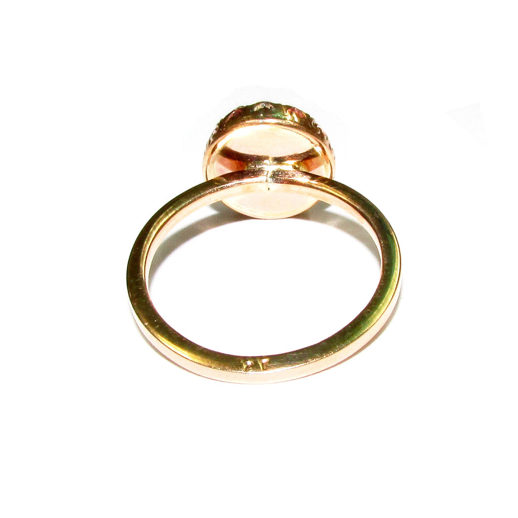 14K Yellow gold filled handmade ring size 5 1/2 with welo opal 8 mm, 14K Yellow gold filled ring, single copy, handmade ring  - 1 piece