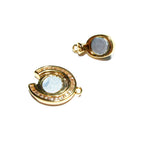 14K Yellow gold filled Magnetic Clasps with turquoise size 18.5x13.0mm, Magnetic clasps, Jewelry making, Gold filled clasp - 1 piece
