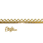 14K Yellow Gold filled Gallery wire, Bezel wire, Gallery ribbon, Gallery pattern, Gold Filled Wire, Jewelry making, Setting - 4 inch (10 cm)