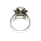 Statement White topaz ring 925 sterling silver size 6 1/2, Handmade ring, single copy, Sterling silver, Natural White topaz, White gemstone