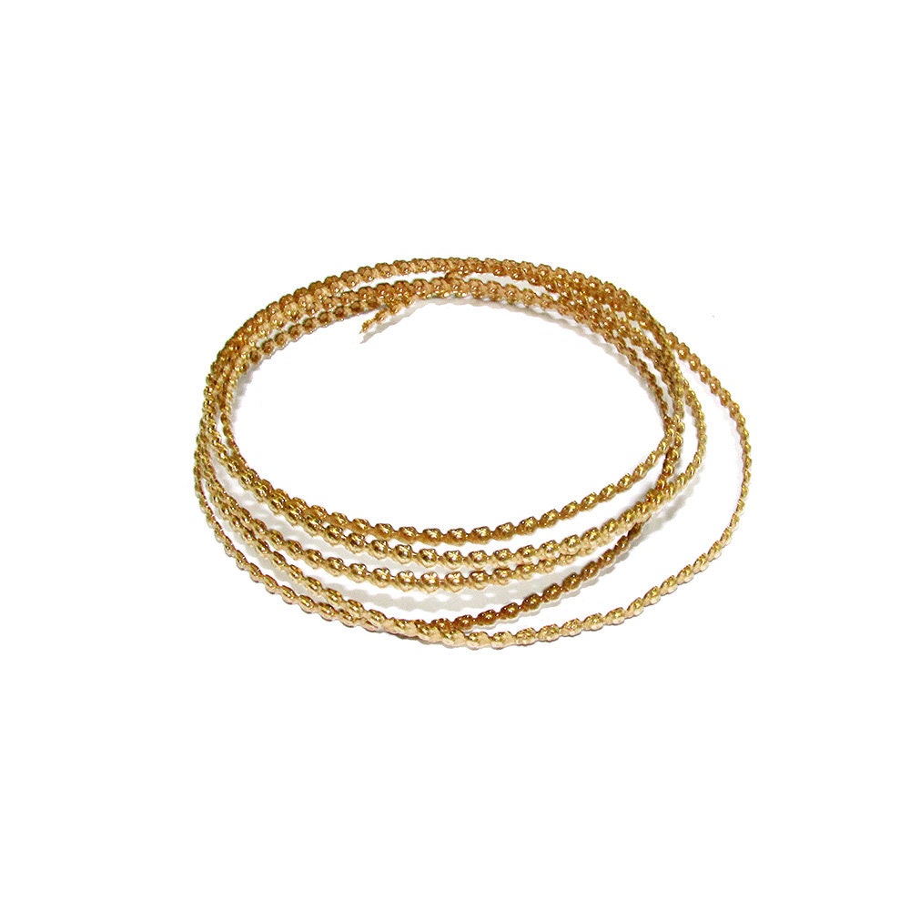 14K Yellow Gold filled Gallery wire, Bezel wire, Gallery ribbon, Gallery pattern, Gold Filled Wire, Jewelry making, Setting - 4 inch (10 cm)