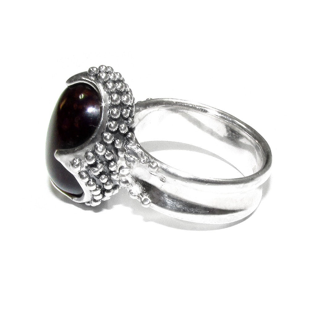 Statement Natural opal ring 925 sterling silver size 7, Handmade ring, single copy, sterling silver, Brown opal, silver ring, gemstone