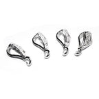 925 Sterling silver decorative Pendant Bails with loop, 925 sterling silver Bail, Jewelry making, Bail finding, bail for pendant - 1 piece