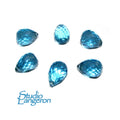 Natural Blue topaz Teardrop faceted Beads size 10x8 mm, Blue topaz Gemstone, Jewelry making, Natural Gemstone Teardrop beads - 1 piece