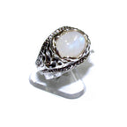 Statement moonstone ring 925 sterling silver size 7 1/2, Handmade ring, single copy, 925 sterling silver, Natural moonstone, gemstone