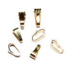 14K Solid gold Snap-On Small 5.2x2.0 mm pendant Bail, Solid gold snap-on Bail, Bail gold 14K, Bail findings, Gold Pendant bail - 1 piece