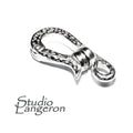 925 Sterling Silver Hook Eye Magnetic Clasps size 1.8 cm, Silver clasp, Clasps, Hook eye clasp, Jewelry making, Sterling silver - 1 piece