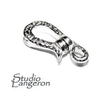 925 Sterling Silver Hook Eye Magnetic Clasps size 1.8 cm, Silver clasp, Clasps, Hook eye clasp, Jewelry making, Sterling silver - 1 piece