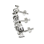 925 Sterling Silver Blank earrings size 8, 10, 12 mm, Bezel cup, Setting, Base Earring, Jewelry making, Silver Earrings - 1 pair (2 pieces)