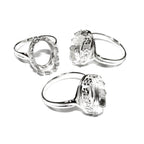 10x14 mm 925 sterling silver blank ring with bezel cup size 5, 6, 7, 8, silver ring, bezel cup, silver, base ring, Jewelry making - 1 piece