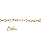 14/20 Yellow Gold-Filled 3.8mm Oval Chain, Gold filled chain, Jewelry making, Oval Chain, 14/20 Gold Filled - 1 Ft (30 cm)