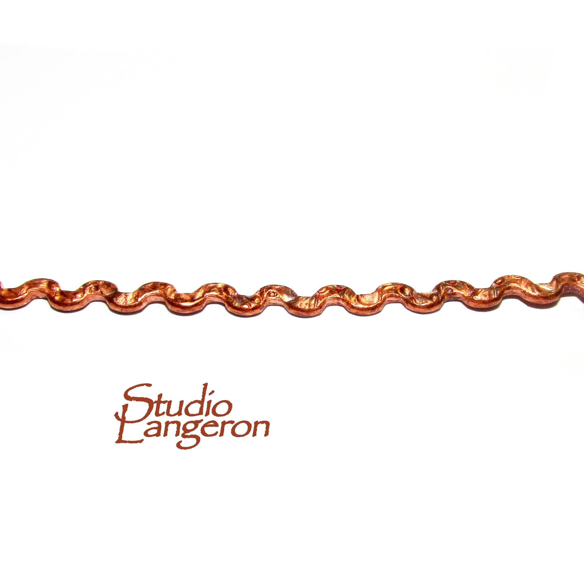 Natural Copper Bezel wire, Gallery wire, Gallery ribbon, Gallery pattern, Natural Copper, Wire, Copper wire, Findings  - 4 inch (10 cm)