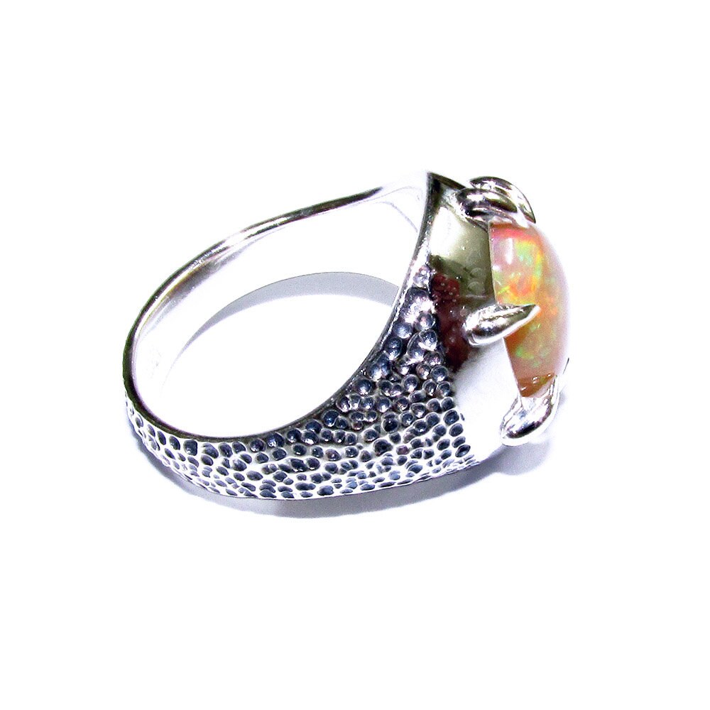 Statement Natural welo opal ring 925 sterling silver size 7, Handmade ring, single copy, sterling silver, Welo opal, silver ring, gemstone