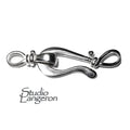 925 Sterling Silver Hook Eye Large Clasp, Silver clasp, Jewelry making, Hook eye clasp, Clasps, Sterling silver, 925 Silver clasp - 1 piece