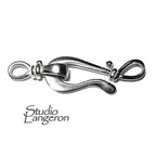 925 Sterling Silver Hook Eye Large Clasp, Silver clasp, Jewelry making, Hook eye clasp, Clasps, Sterling silver, 925 Silver clasp - 1 piece