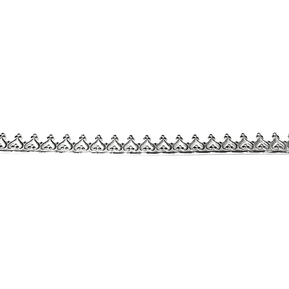 935 Argentium Silver Bezel wire, Gallery wire, Gallery ribbon, Gallery pattern, Argentium silver, Wire, Jewelry making - 4 inch (10 cm)