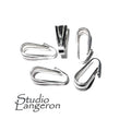 925 Sterling silver large Snap-On Pendant Bail size 10.5x4.0 mm, sterling silver Bail, Silver bail, Jewelry making, Bail findings - 1 piece