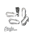 925 Sterling silver large Snap-On Pendant Bail size 10.5x4.0 mm, sterling silver Bail, Silver bail, Jewelry making, Bail findings - 1 piece