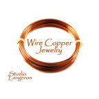 Copper jewelry wire Half-Hard thickness 30, 28, 26, 24, 22, 20, 18, 16, 15, 13, 12 GA, Wire Wrapping,Copper wire, Copper – 1 meter (3.30 ft)