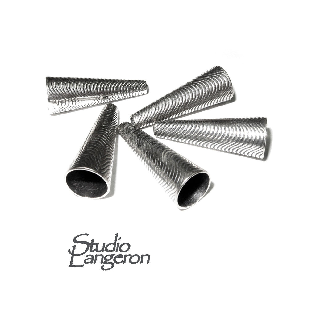 925 Sterling silver Bead Cones, Beading cones, Cones, Sterling silver, Lariat, End caps, Silver cone, Jewelry making - 1 pair (2 piece)