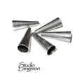 925 Sterling silver Bead Cones, Beading cones, Cones, Sterling silver, Lariat, End caps, Silver cone, Jewelry making - 1 pair (2 piece)