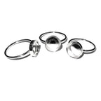925 sterling silver blank ring with bezel cup 10mm size 4 - 11, silver ring, bezel cup, base ring, Jewelry making, Setting - 1 piece