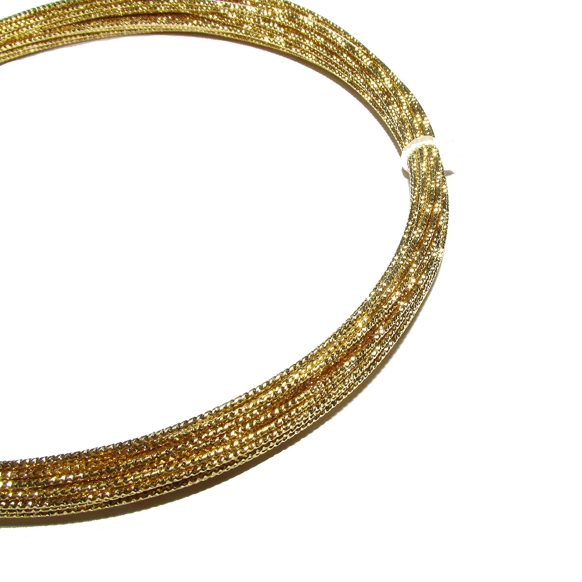 Wire Engraved Twist Textured Gold plated thickness 18, 16 GA, Wire, Gold Plated wire, Textured wire, Jewelry making– 1 meter (3.30 ft.)