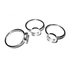 925 sterling silver blank ring with bezel cup 7mm size 4, 5, 6, 7, 8, 9, 10, 11, silver ring, bezel cup, base ring, Jewelry making - 1 piece