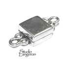 925 Sterling Silver Magnetic Square Button Clasps, Magnetic clasps, Clasps, Silver clasp, Jewelry making, 925 silver clasp - 1 piece