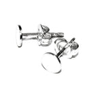 925 Sterling Silver Ear Post with Pad size 3 - 12 mm, Earring Backs Included, Blank earrings, Jewelry making, Earrings - 1 pair (2 pieces)