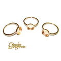 14K Yellow gold filled blank ring with bezel cup 8 mm size 4 - 11, Base ring, Gold filled ring, Bezel cup, Setting, Ring mounting - 1 piece