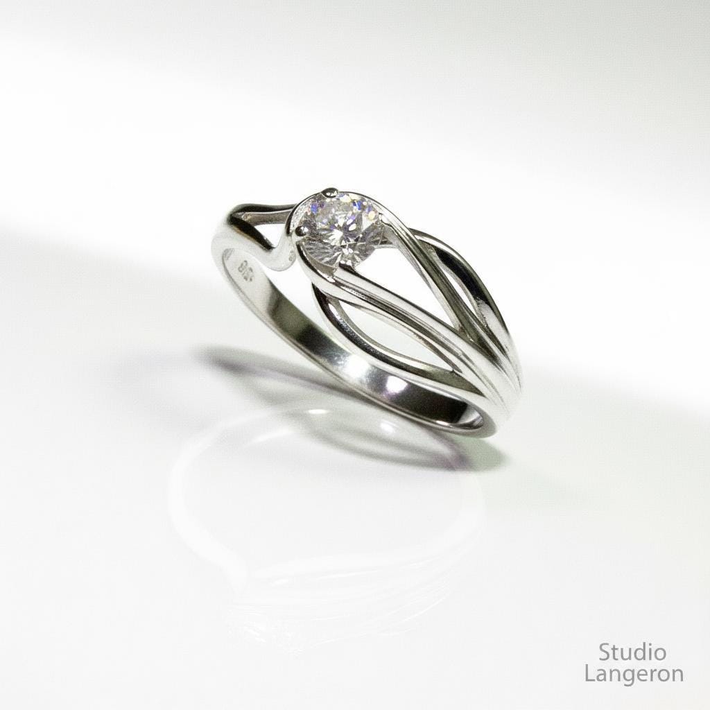 White topaz ring 925 sterling silver size 7, Handmade ring, single copy, sterling silver, White topaz ring, silver ring, Gift ring