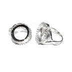 18 mm 925 sterling silver blank ring with bezel cup size 5, 6, 7, 8, silver ring, bezel cup, base ring, Jewelry making, Setting - 1 piece
