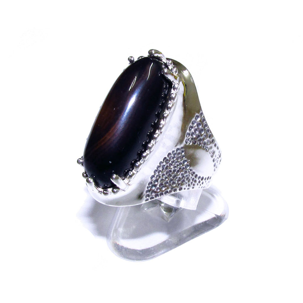 Statement Rauch topaz ring 925 sterling silver size 7 1/2, handmade ring, single copy, unique design, Rauch topaz, silver ring, gemstone
