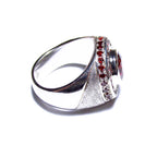 Statement garnet ring 925 sterling silver size 6, Handmade ring, single copy, 925 Silver ring, garnet , silver ring, gemstone, garnet ring