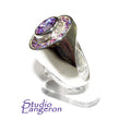 Statement Amethysts ring 925 sterling silver size 8, Handmade ring, single copy, sterling silver, Amethysts, silver ring, Amethyst ring