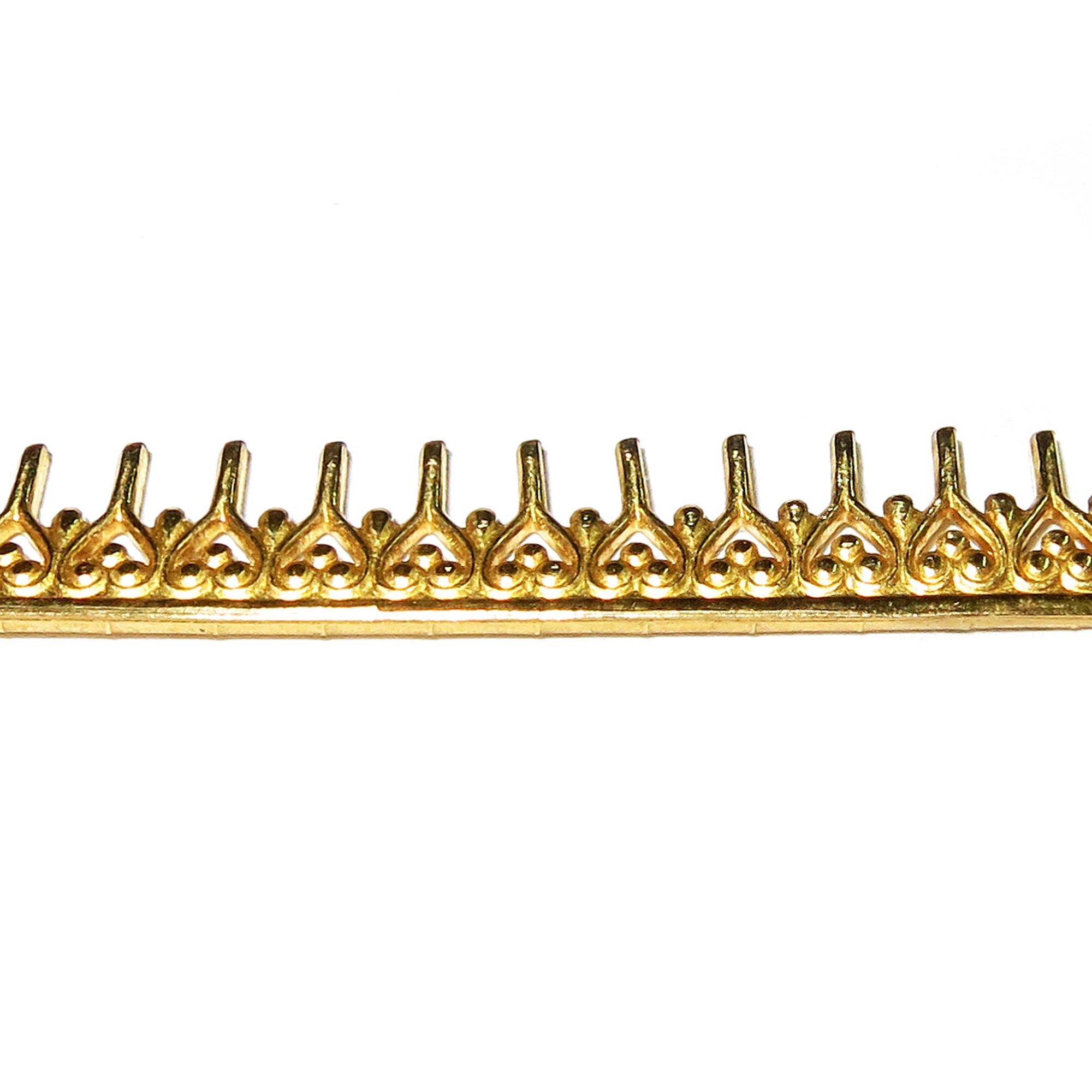 Natural Brass Gallery wire, Brass wire, Gallery pattern, Gallery ribbon, Wire, Jewelry making, Brass findings, Setting - 4 inch (10 cm)